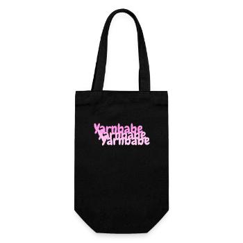 Yarnbabe - Geschenkbeutel für Flaschen - Schwarz - Vorne