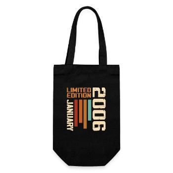 January 2006 - 2006 January Birthday Gift - Gift Bag for Bottles - black - Front