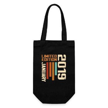 Januar 2019 - 2019 Januar Geburtstagsgeschenk - Geschenkbeutel für Flaschen - Schwarz - Vorne