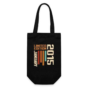 January 2015 - 2015 January Birthday Gift - Gift Bag for Bottles - black - Front