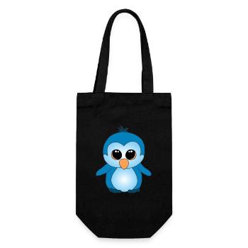 Süßer kleiner Pinguin - Geschenkbeutel für Flaschen - Schwarz - Vorne