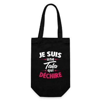 Je suis une Tata qui dechire - Sac à bouteille - noir - Devant