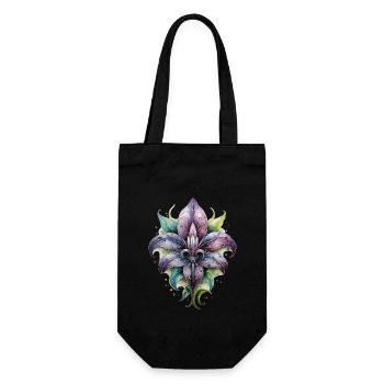 Fleur de Lys, Lily, Mardi Gras, France Coat of Arms - Gift Bag for Bottles - black - Front