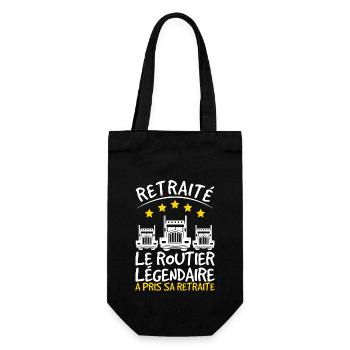 Retirement Gift for Truck Driver Dad Retired Driver - Gift Bag for Bottles - black - Front
