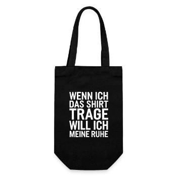 Lasst mir meine Ruhe - nicht stören - Geschenkbeutel für Flaschen - Schwarz - Vorne