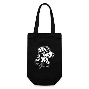 Appenzeller Sennenhund Portrait Hunde Wilsigns - Geschenkbeutel für Flaschen - Schwarz - Vorne
