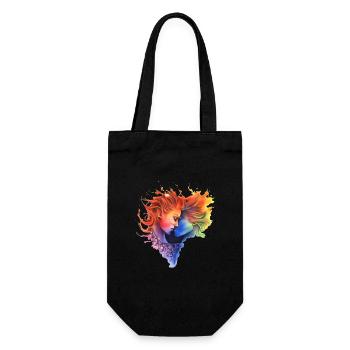 Pride Love Women Kiss - Gift Bag for Bottles - black - Front