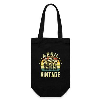 Millésime Avril 1985 - Cadeau Anniversaire 1985 - Sac à bouteille - noir - Devant