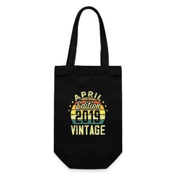 Millésime Avril 2019 - Cadeau Anniversaire 2019 - Sac à bouteille - noir - Devant