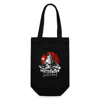 Matterhorn Zermatt Valais Hiking Switzerland Souvenir - Gift Bag for Bottles - black - Front