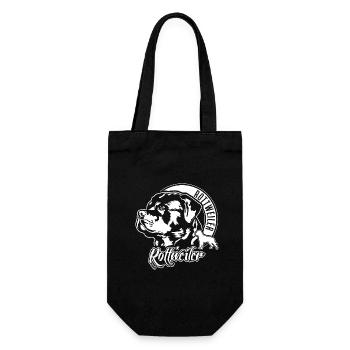 ROTTWEILER Hundeportrait IGP Hundesport Hunde - Geschenkbeutel für Flaschen - Schwarz - Vorne