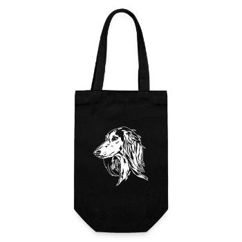 SALUKI Portrait Greyhounds Wilsigns - Gift Bag for Bottles - black - Front