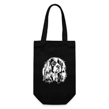 CAVALIER KING CHARLES SPANIEL Chien portrait chiens - Sac à bouteille - noir - Devant