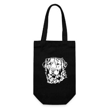 Golden Retriever Portrait Dog Dogs Wilsigns - Gift Bag for Bottles - black - Front