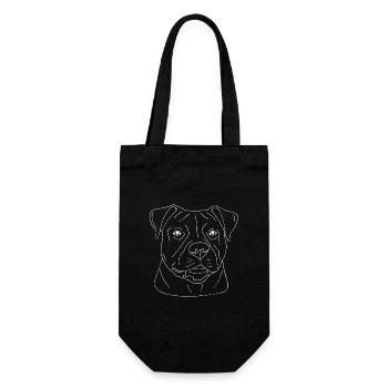 American Staffordshire Terrier - Geschenkbeutel für Flaschen - Schwarz - Vorne