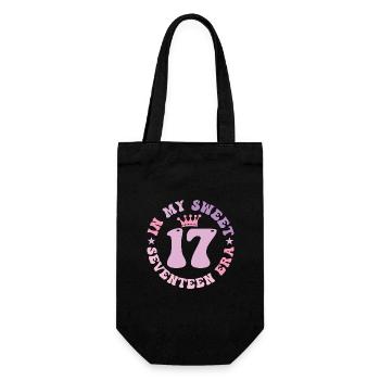 In My Sweet Seventeen Era 17th Birthday 17th - Gift Bag for Bottles - black - Front