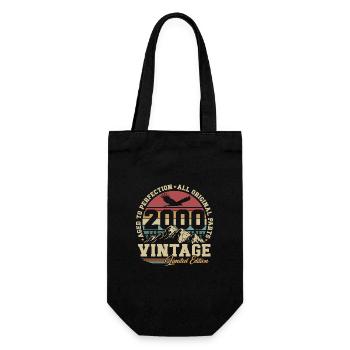 Millésime 2000 Vintage Cadeau d’anniversaire Rétro - Sac à bouteille - noir - Devant