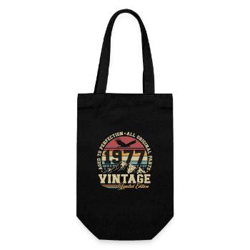 Millésime 1977 Vintage Cadeau d’anniversaire Rétro - Sac à bouteille - noir - Devant