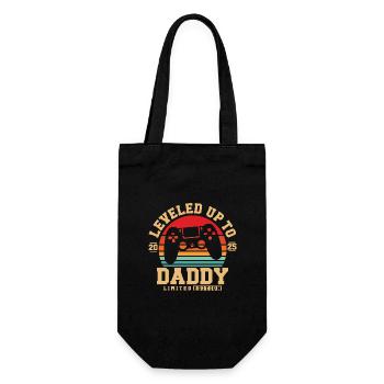 Promoted to dad in 2025 - Gift Bag for Bottles - black - Front