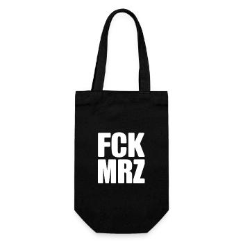 FCK MRZ - nein zu Merz - Wahl - Geschenkbeutel für Flaschen - Schwarz - Vorne