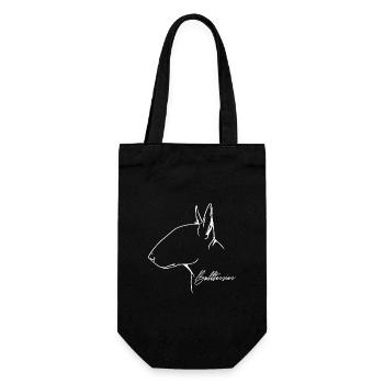 Bull Terrier Profile Dogs Dog Wilsigns - Gift Bag for Bottles - black - Front