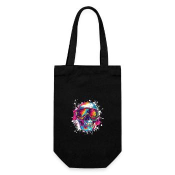 Ski Ski Goggles Skull - Gift Bag for Bottles - black - Front
