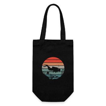 RÉTRO SCUBA DIVER PLONGÉE PLONGÉE SOUS-MARINE PLONGEUR - Sac à bouteille - noir - Devant