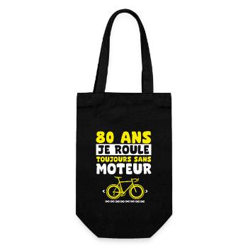 vélo 80 ans anniversaire - Sac à bouteille - noir - Devant