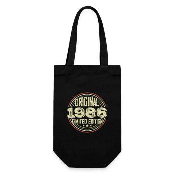1986 Birthday Partys, ein legendärer Jahrgang - Geschenkbeutel für Flaschen - Schwarz - Vorne