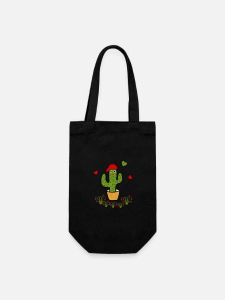 Cactus vert frais - Sac à bouteille - noir