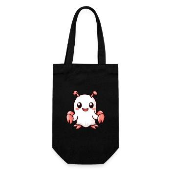 Crabe homard Halloween bande dessinée fantôme - Sac à bouteille - noir - Devant