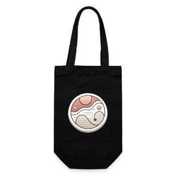 Minimalistisches abstraktes Abzeichen-Design - Geschenkbeutel für Flaschen - Schwarz - Vorne
