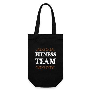 Fitness Crew - Geschenkbeutel für Flaschen - Schwarz - Vorne