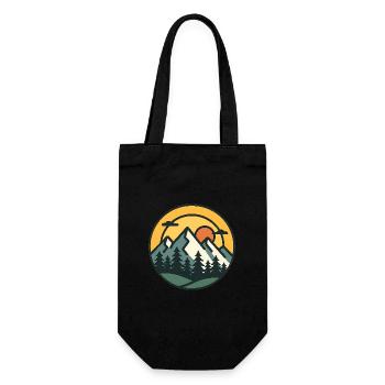 Art d'aventure au coucher du soleil en montagne - Sac à bouteille - noir - Devant