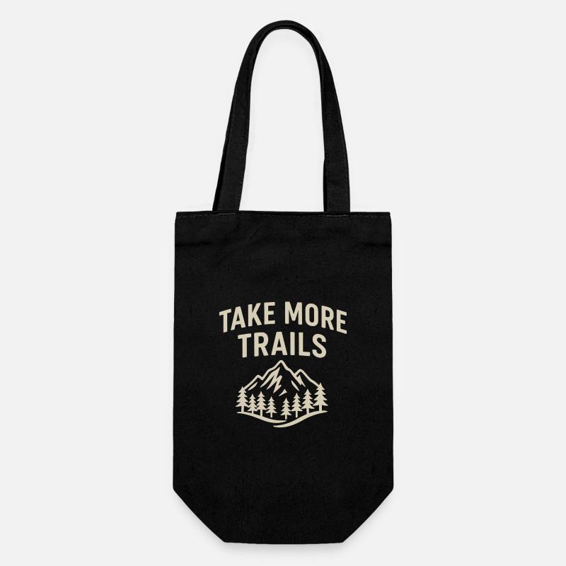Take More Trails – Hiking & Outdoors - Gift Bag for Bottles - black