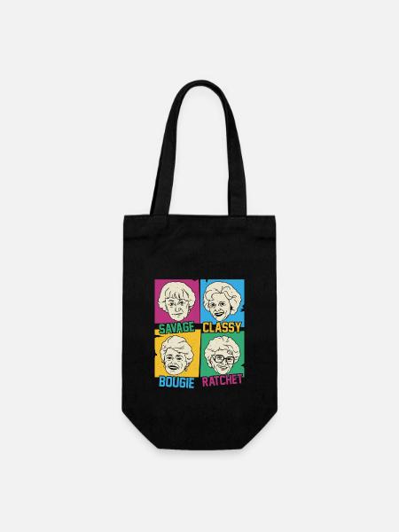 Golden Girls Grafik - Geschenkbeutel für Flaschen - Schwarz