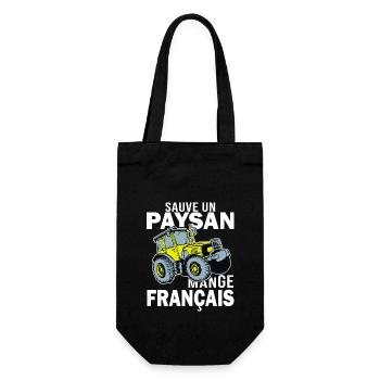 paysan en colere mange francais agriculteur - Sac à bouteille - noir - Devant