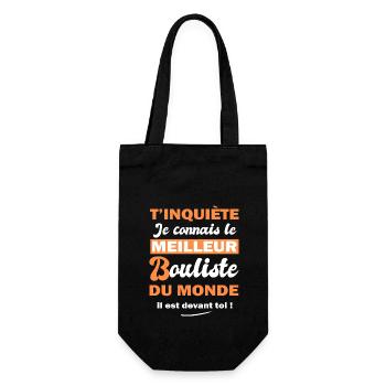 Pétanque humour bouliste cadeau meilleur bouliste - Sac à bouteille - noir - Devant
