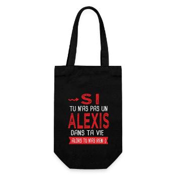 Alexis Si tu n as pas un alexis Cadeau humour - Sac à bouteille - noir - Devant