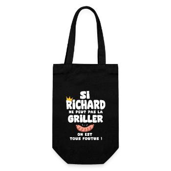 Richard roi barbecue cadeau richard fêtes - Sac à bouteille - noir - Devant