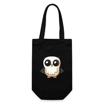 hibou Halloween bande dessinée fantôme - Sac à bouteille - noir - Devant