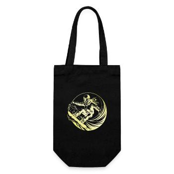 Snowboarding Woman - Gift Bag for Bottles - black - Front