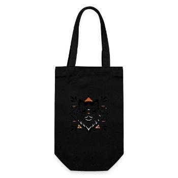 Cool Cat with Sunglasses Design - Gift Bag for Bottles - black - Front