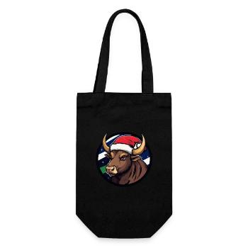 Noël Taureau Noël - Sac à bouteille - noir - Devant