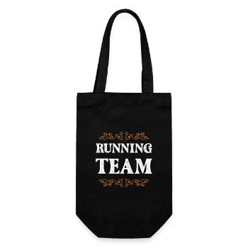 Running Crew - Geschenkbeutel für Flaschen - Schwarz - Vorne