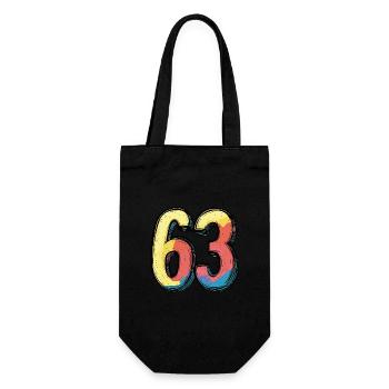 63 Number Colorful - Gift Bag for Bottles - black - Front