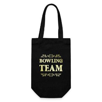 Bowling Team - Geschenkbeutel für Flaschen - Schwarz - Vorne