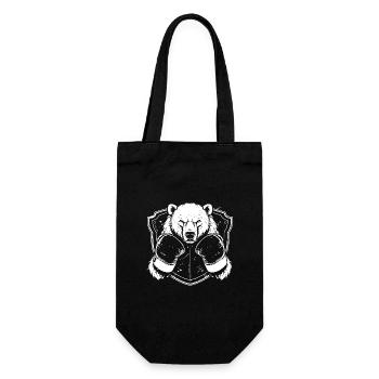 Polar Bear Polar Bear Boxer Fighter - Gift Bag for Bottles - black - Front