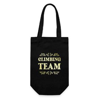 Climbing Team - Geschenkbeutel für Flaschen - Schwarz - Vorne
