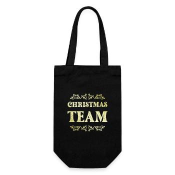 Christmas Team - Gift Bag for Bottles - black - Front